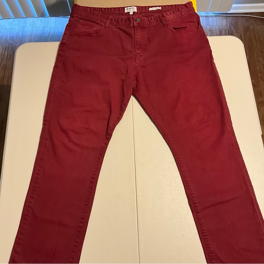 William Rast Deep Red Slim Jeans
